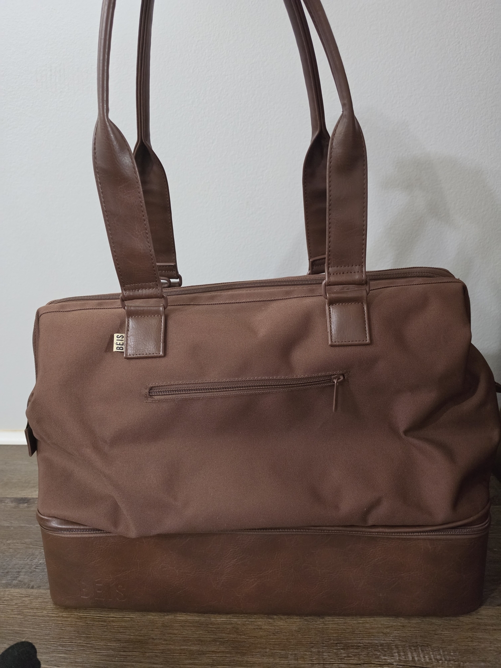 BEIS Maple Brown Convertible Weekender